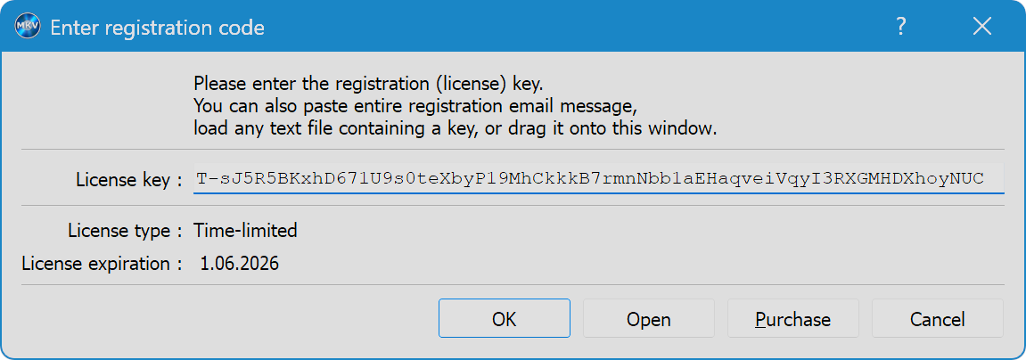 Enter registration code